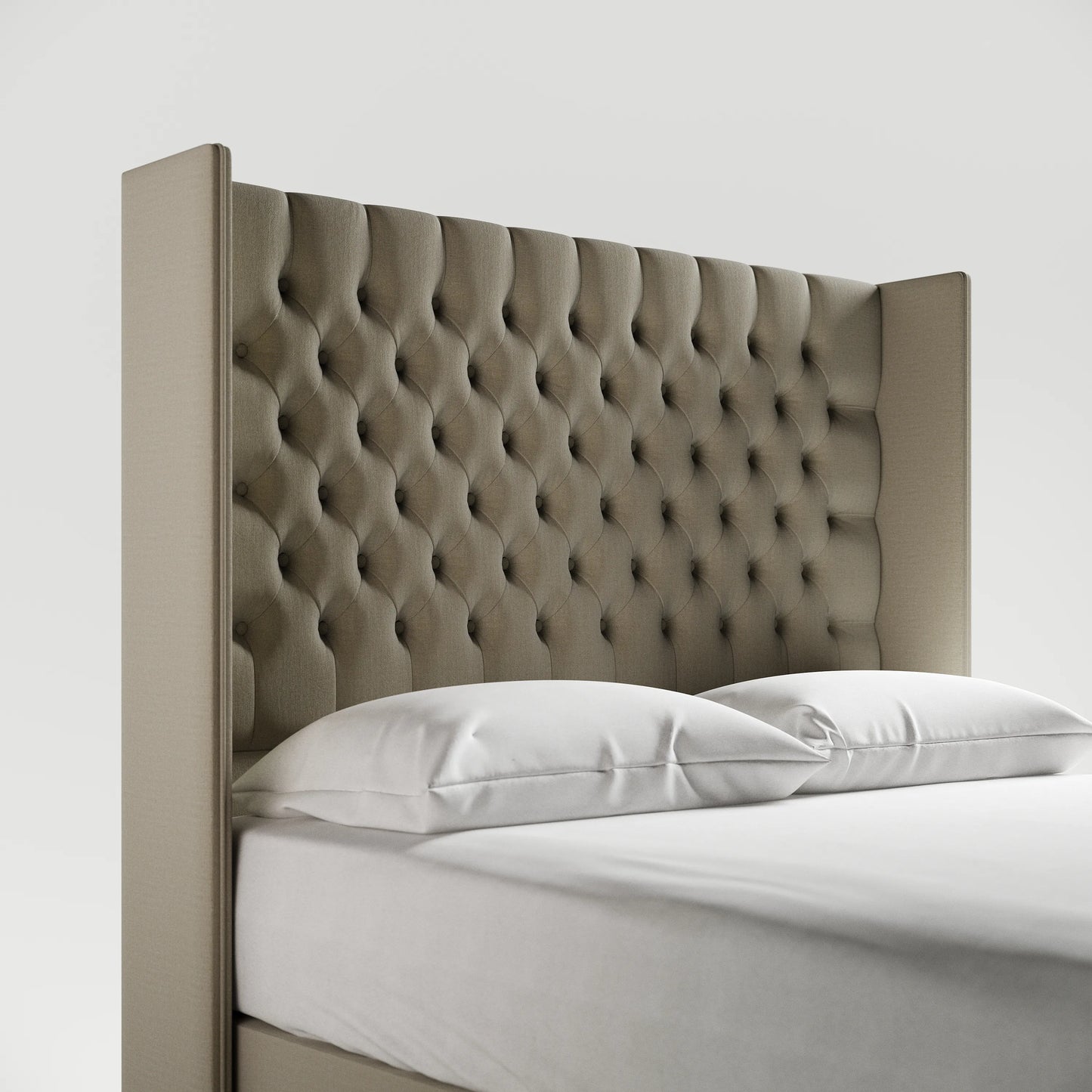 Tall Winged Chesterfield Headboard