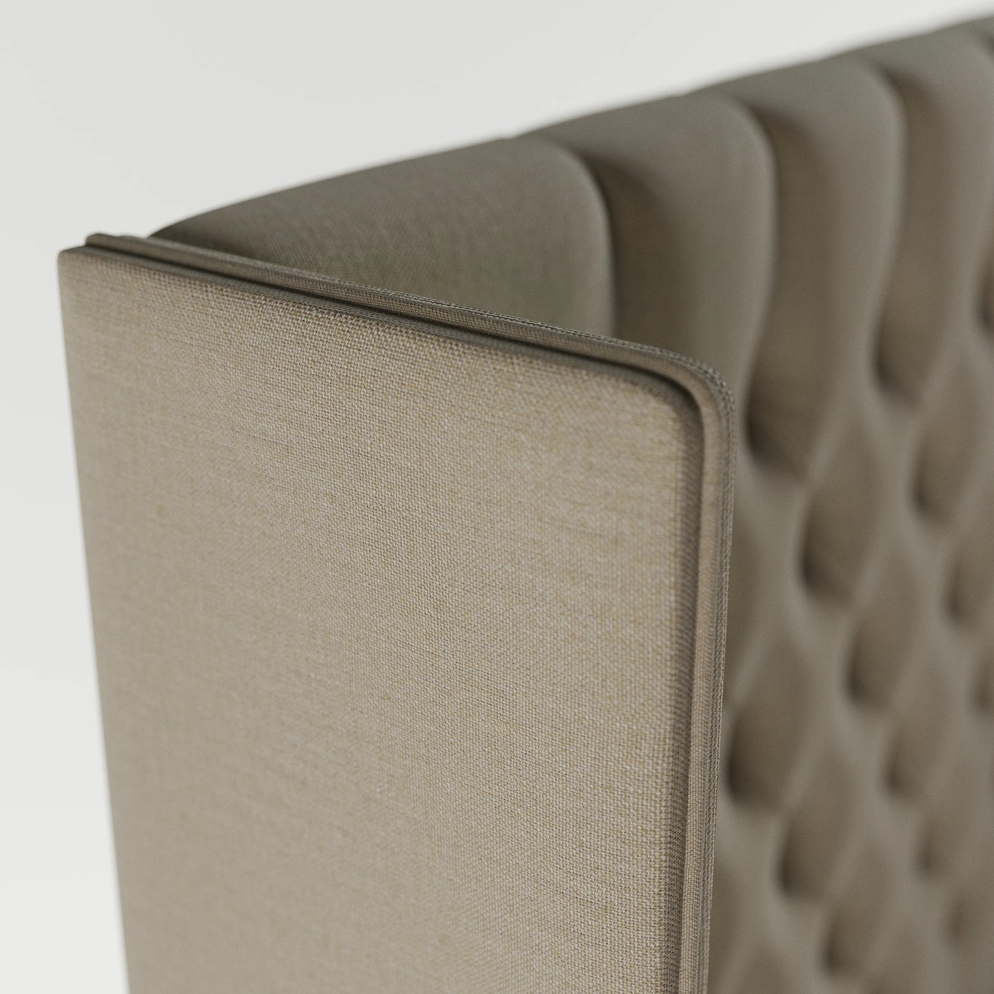 Tall Winged Chesterfield Headboard