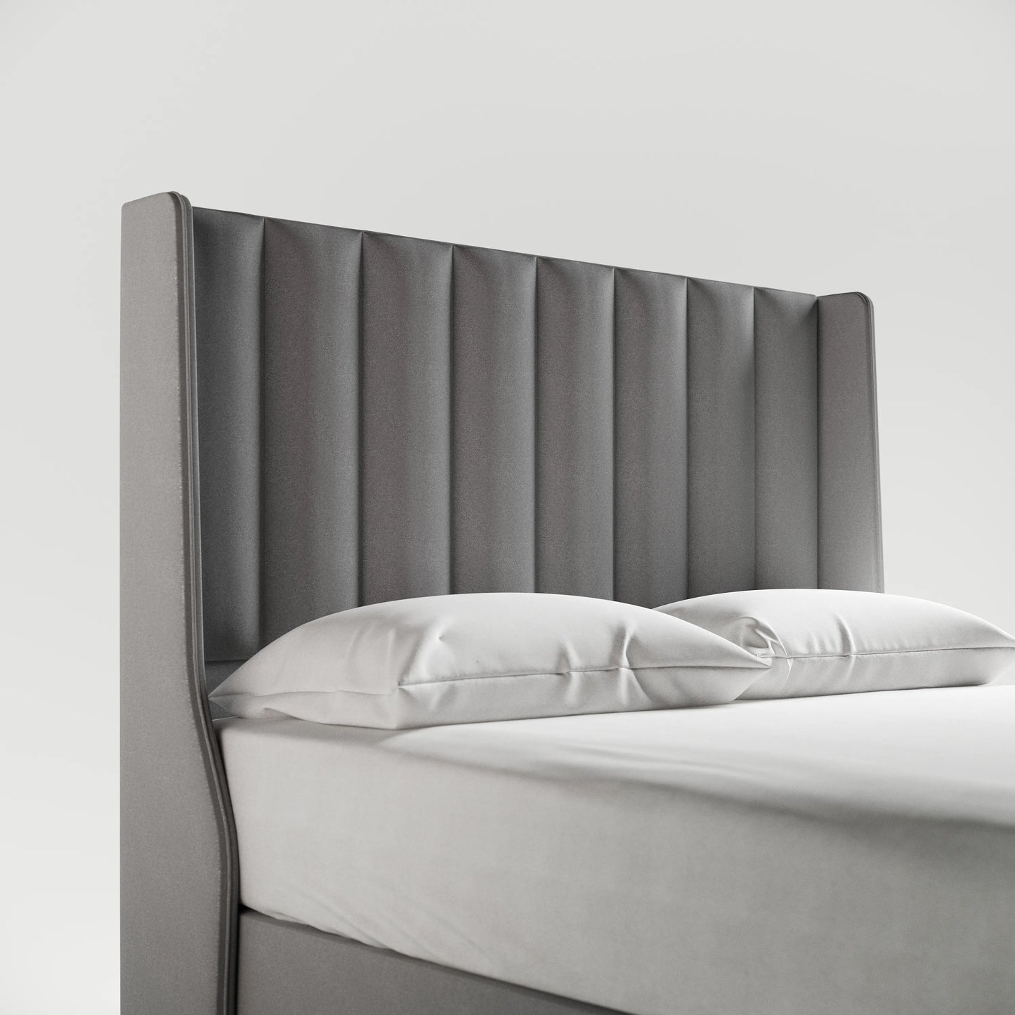 Tubes Winged Upholstered Headboard