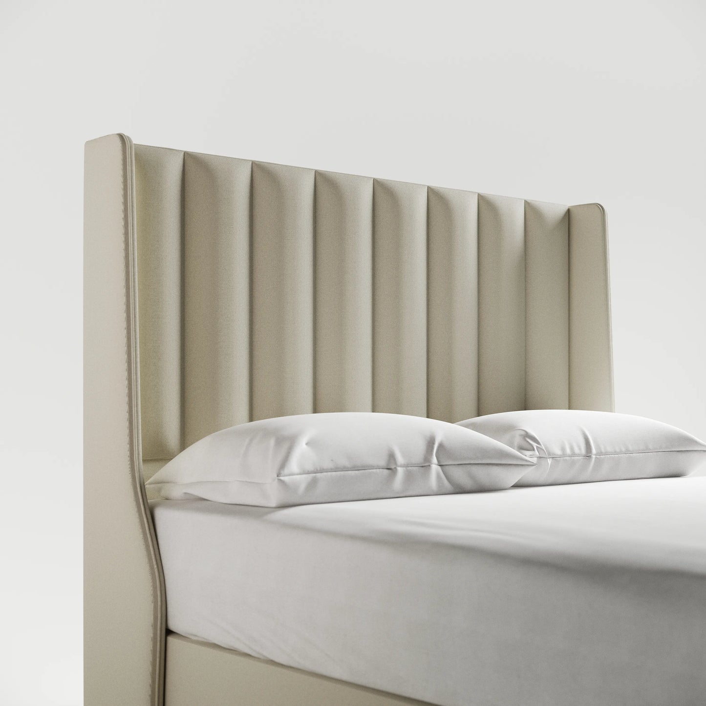 Tubes Winged Upholstered Headboard