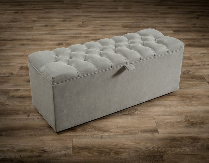 Chesterfield Blanket Box Upholstered Bedroom Storage Chests SUENO