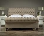 Stanhope Chesterfield Bed | Sleigh Chesterfield Beds | SUENO