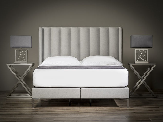 Tubes Winged Upholstered Headboard