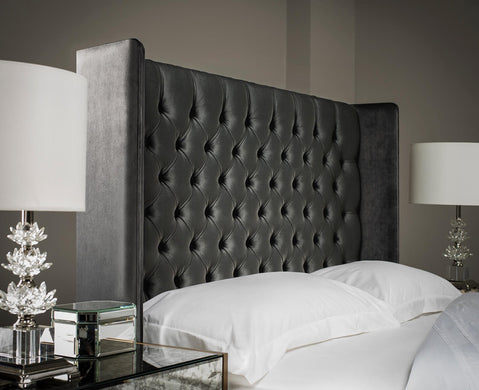 Tall Winged Chesterfield Headboard