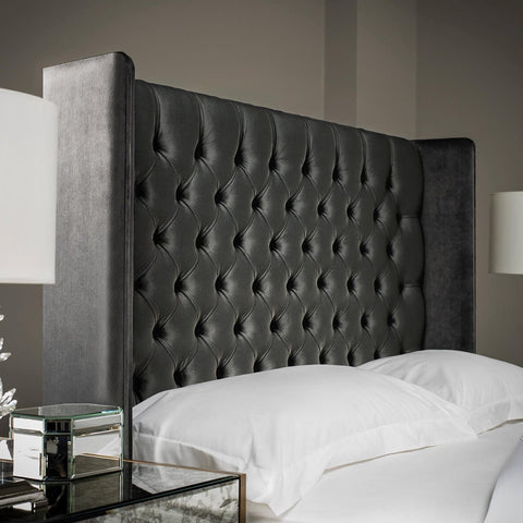 Tall Winged Chesterfield Headboard